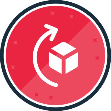 kırmızı kutu ve karton kutu simgesi. Teslimat ve nakliye konsepti. vektör illüstrasyonu