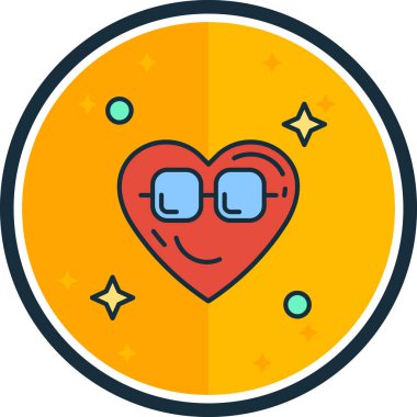 Kalp. Web simgesi basit illüstrasyon