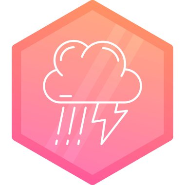 Şimşek simgesinin vektör illüstrasyonu