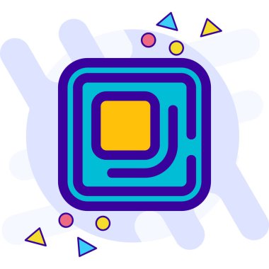 renk web simgesi, vektör illüstrasyonu