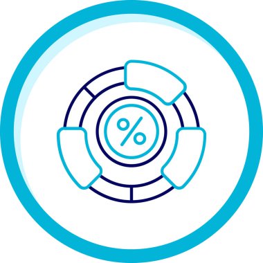 Dairesel bir simgenin vektör illüstrasyonu