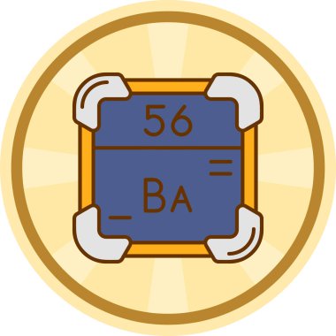 Kimyasal element simgesi mavi arkaplanda izole edilmiş moda tasarım tarzında