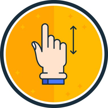 parmak hareketi simgesi, vektör illüstrasyonu