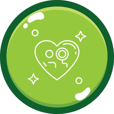 Kalp ikonu vektör illüstrasyonu