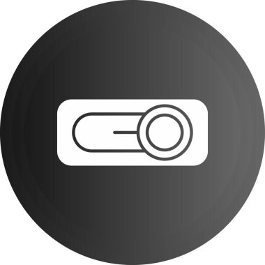 Arkaplanda izole edilmiş resimli simge - yuvarlak çerçeve