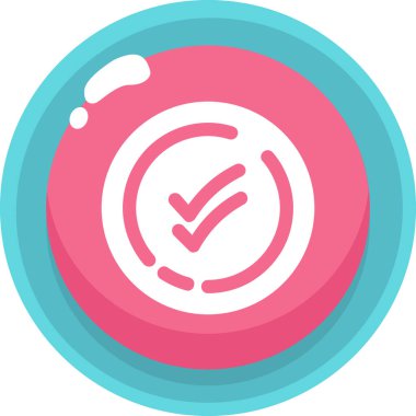 İşaretleme simgesi vektör illüstrasyonunu kontrol et