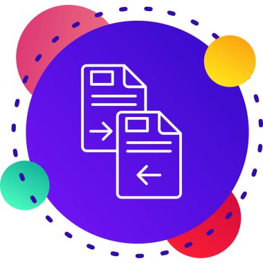 beyaz arkaplanda izole edilmiş renk dosya simgesi. Kontrol listesi simgesi. İş belgesi. İş konsepti. Rastgele dinamik şekiller. vektör illüstrasyonu