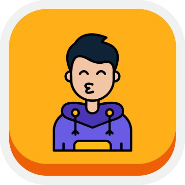 Çizgi film karakterinin vektör çizimi