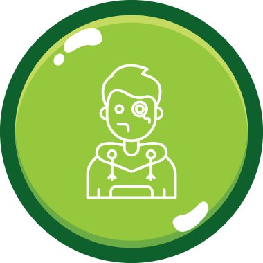 Doktor Web simgesi, basit vektör illüstrasyonu