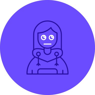 Kadın simgesinin vektör illüstrasyonu