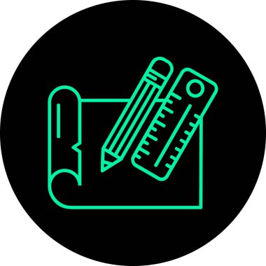 Bir kalem simgesinin vektör illüstrasyonu