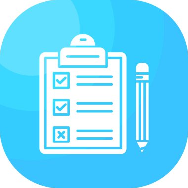 Kontrol listesi simgesi vektör illüstrasyonu