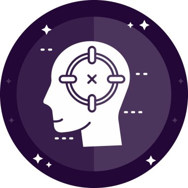 Beyin simgesinin vektör illüstrasyonu