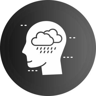 Yağmur ikonlu insan kafası