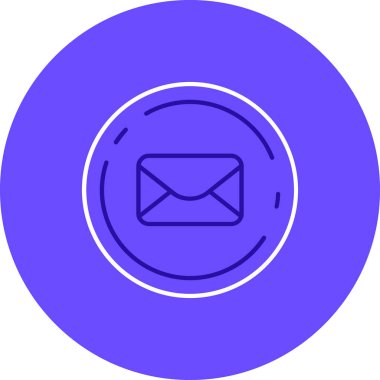 Posta simgesi soyut arkaplanda izole edildi