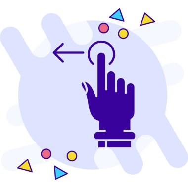 Moda biçimi izole edilmiş arkaplanda parmak simgesi