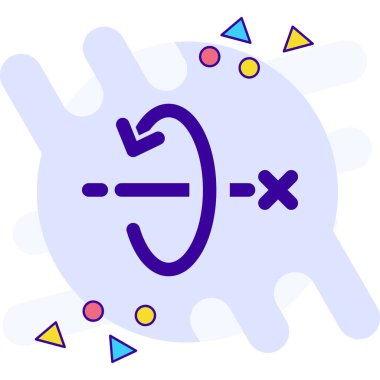 Tatlı bir uzaylı çizgi film ikonunun vektör çizimi