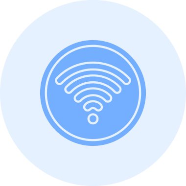 Kablosuz ağ simgesi soyut bir grupta izole edildi