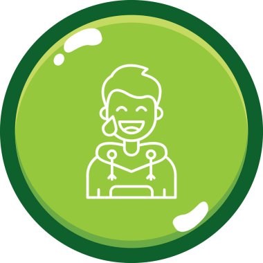 Kadın. Web simgesi basit illüstrasyon