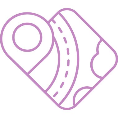 araba direksiyon simgesi ince çizgi biçiminde