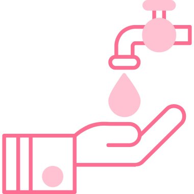 Su musluğu. Basit resimleme