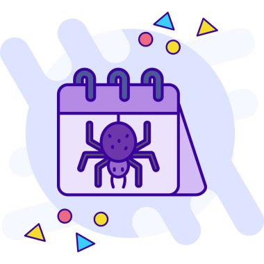 Cadılar Bayramı Örümcek. Basit tasarım