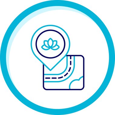 Bir çiçek simgesinin vektör illüstrasyonu