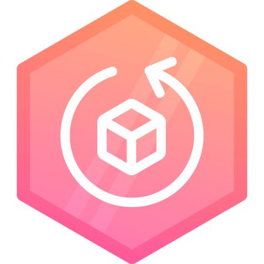 küp simge vektör çizim