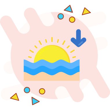 Güneş Simgesi Vektör illüstrasyonu