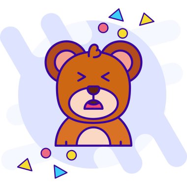 Ayı simgesi, vektör illüstrasyonu