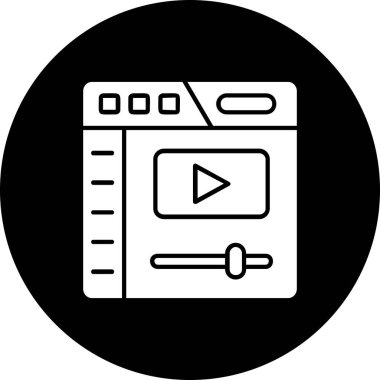 Televizyon. Web simgesi basit illüstrasyon