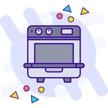 fırın simgesi modada izole edilmiş arka plan