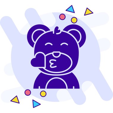 Ayı simgesi, vektör illüstrasyonu