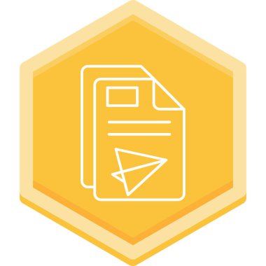 Belge. Web simgesi basit illüstrasyon