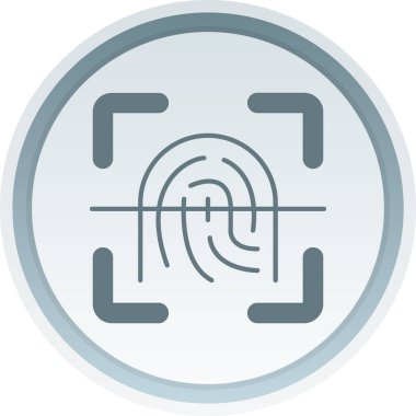 parmak izi simgesi, vektör çizimi