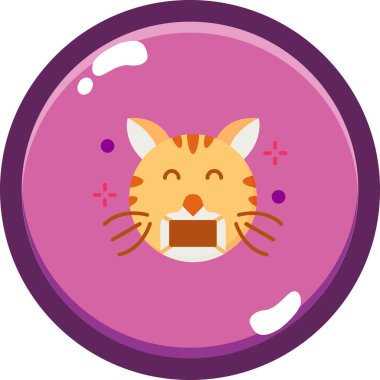 kedi simgesi vektör illüstrasyonu