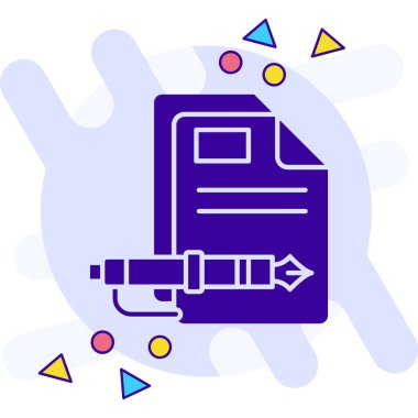 belge dosya simgesi, vektör illüstrasyonu