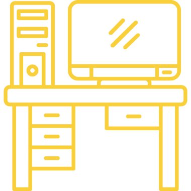 mobilya web simgesi, vektör illüstrasyonu