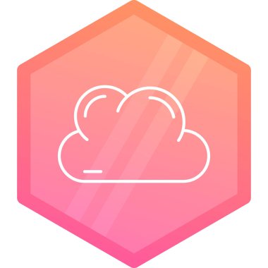 Bulut simgesi vektör illüstrasyonu