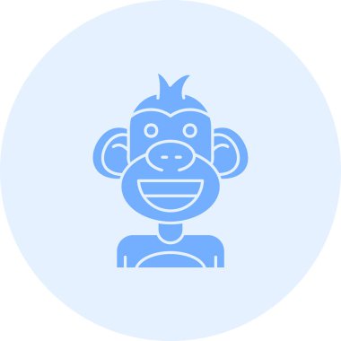 maymun ağ simgesi, vektör illüstrasyonu