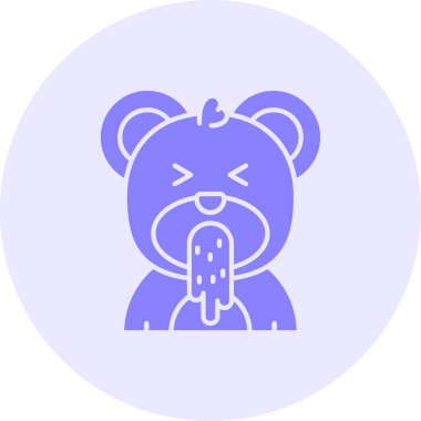 Ayı. Web simgesi vektör illüstrasyonu