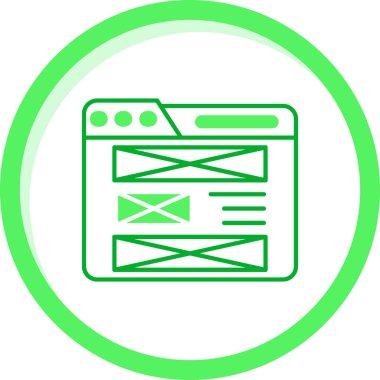 İnternet sitesi. Web simgesi basit illüstrasyon