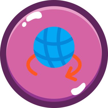 Küre. Web simgesi basit illüstrasyon