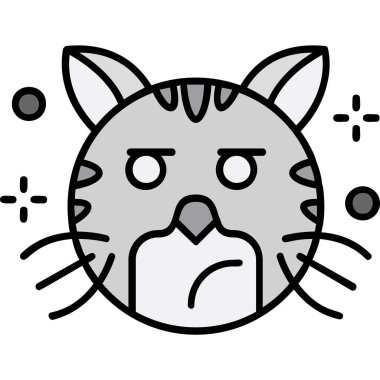 kızgın kedi simgesi, taslak biçimi