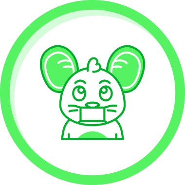 Yüzü olan sevimli fare kafası