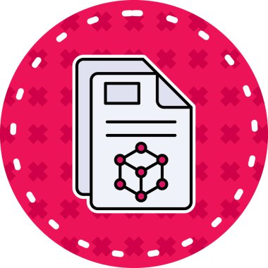 Bir belge simgesinin vektör illüstrasyonu