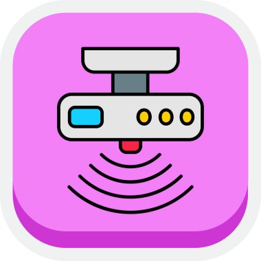 kontrol kamerası simgesi. Basit tasarım