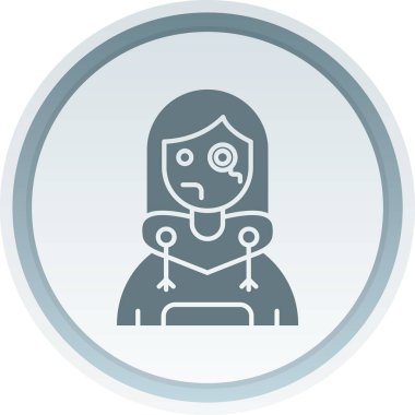 Kızım. Web simgesi basit illüstrasyon