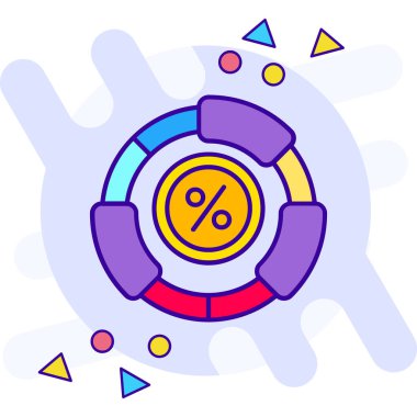 indirimli satış teklif simgesi - taslak biçimi