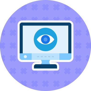 bilgisayar göz simgesi, vektör illüstrasyon tasarımı